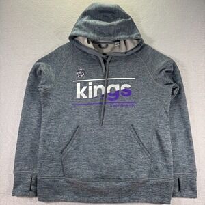 Sacramento Kings Hoodie Sweatshirt Adult Large Gray Classic Adidas Climawarm
